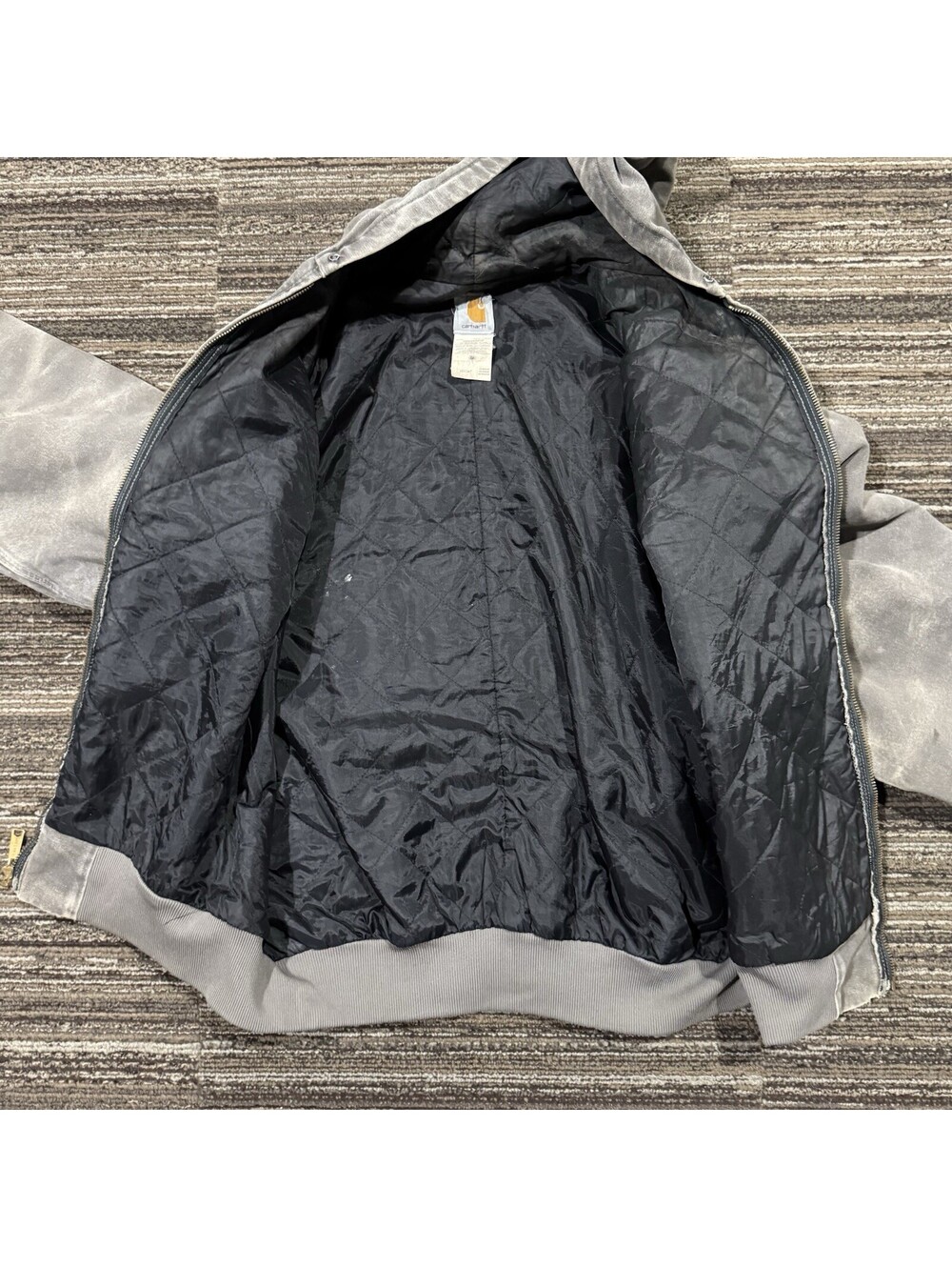Vintage 90s Carhartt J06 CMT Quilted Flannel Lined Duck Active Jacket Size 2XL - Picture 8 of 9